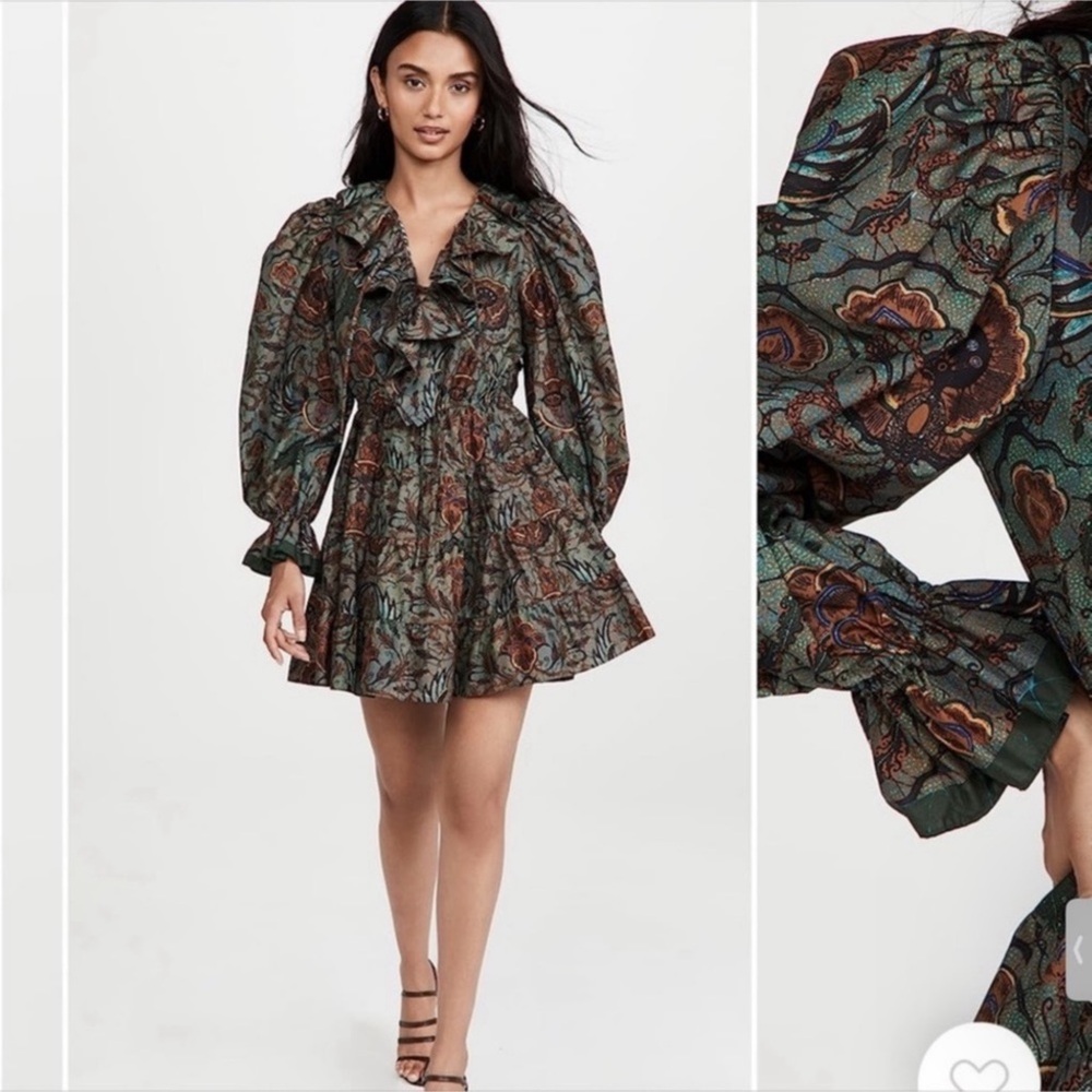 Ulla Johnson Caris Ruffle Mini Dress Sz 0